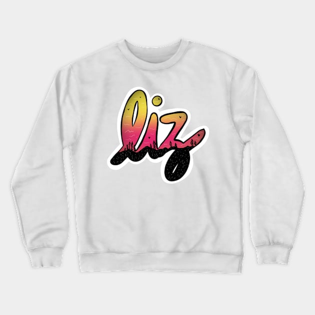 Sunset Liz Crewneck Sweatshirt by lizzyad